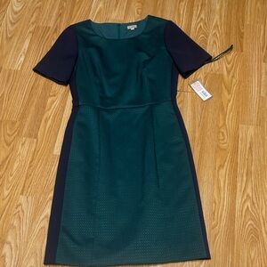 Daniel Cremieux Teal and Navy Dress. Size 4.